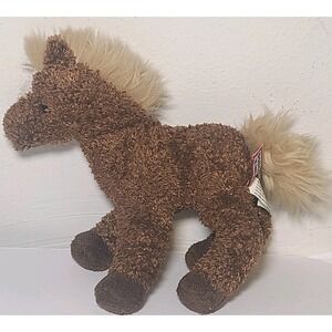 Douglas Cuddle Toys Brown Chestnut Horse Pony Plush Stuffed Animal Toy 7"